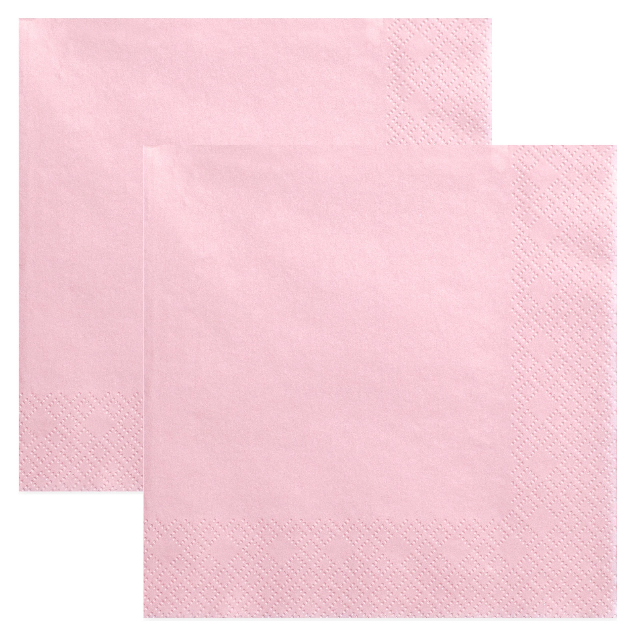 PartyDeco tafel servetten - 40x - roze - 33 x 33 cm - papier - Wegwerp servetten voor diner/lunch -
