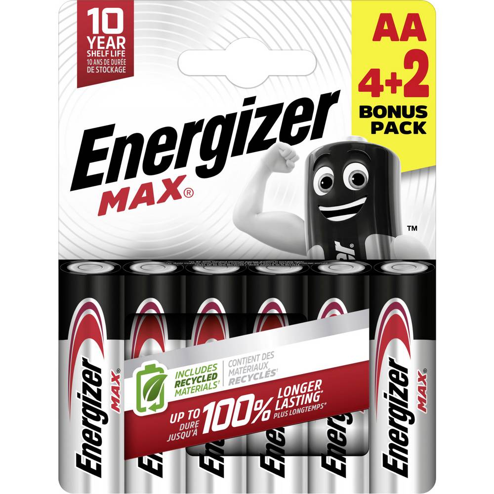 Energizer Max AA batterij (penlite) Alkaline 1.5 V 6 stuk(s)
