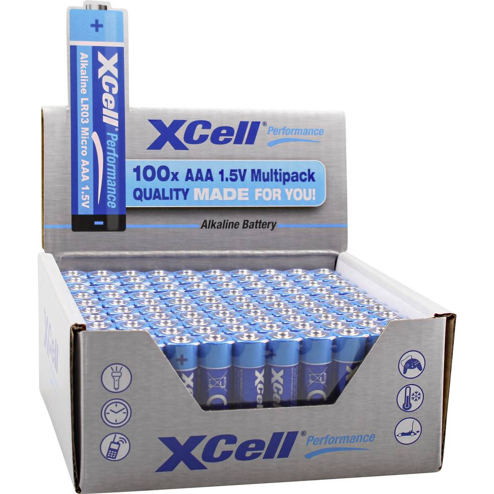 XCell AAA batterij (potlood) Alkaline 1.5 V 100 stuk(s)