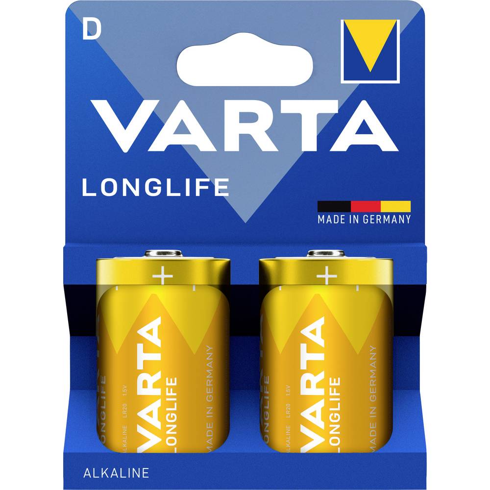 Varta Longlife D Blister 2 D batterij (mono) Alkaline 1.5 V 2 stuk(s)