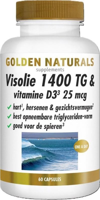 Golden Naturals Visolie 1400 tg vitamine d3 60 Capsules