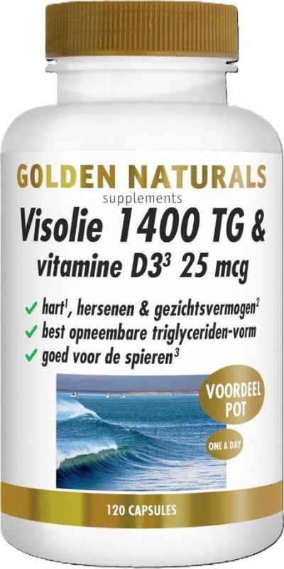 Golden Naturals Visolie 1400 tg vitamine d3 120 Capsules