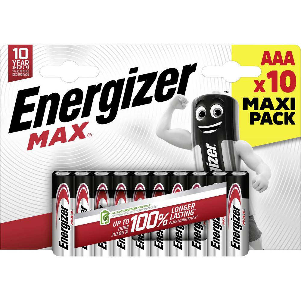 Energizer Max AAA batterij (potlood) Alkaline 1.5 V 10 stuk(s)