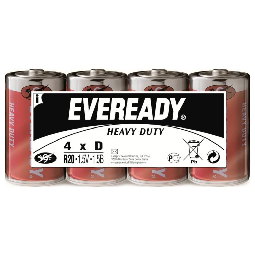 Eveready SHD D batterij (mono) Zink-kool 1.5 V 4 stuk(s)