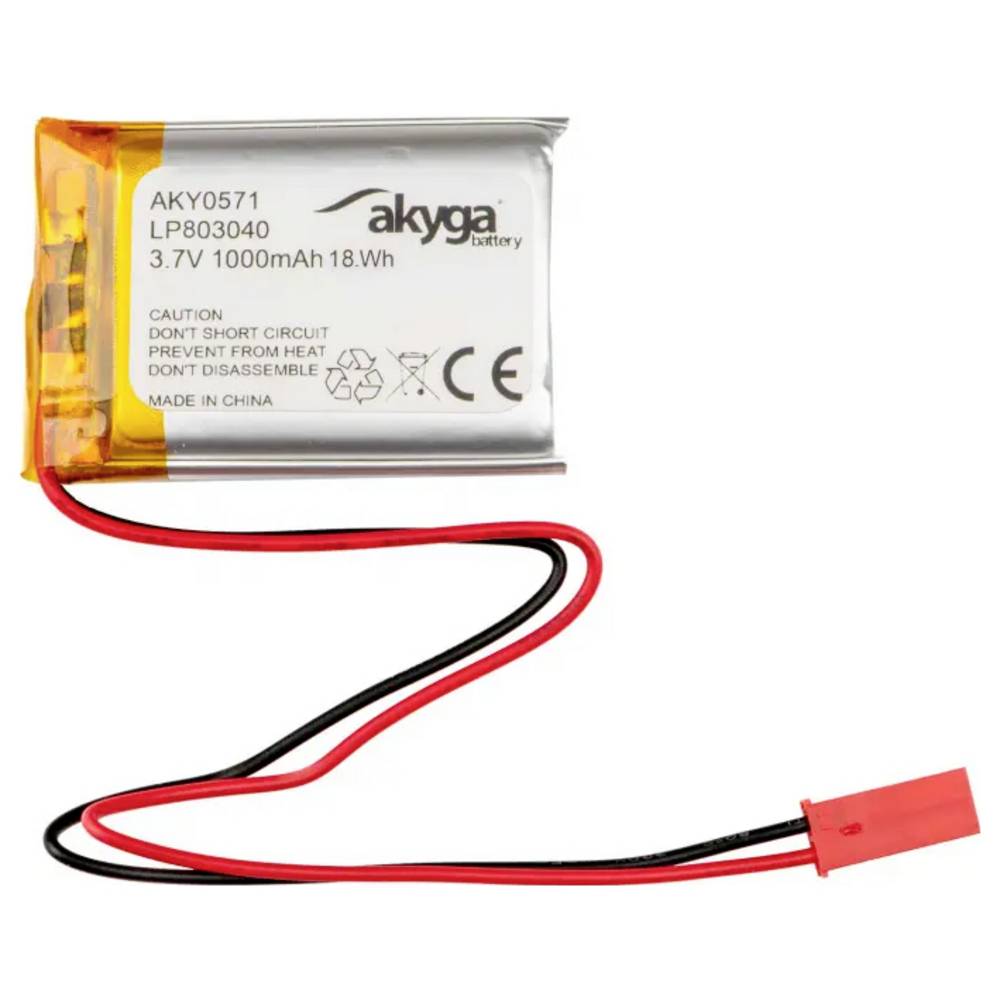 Akyga LP803040 Accupack Batterijgrootte: Speciaal LiPo 3.7 V 1000 mAh