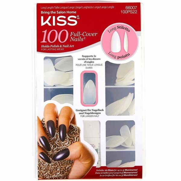 Kiss Full-cover nails long stiletto 1 Set