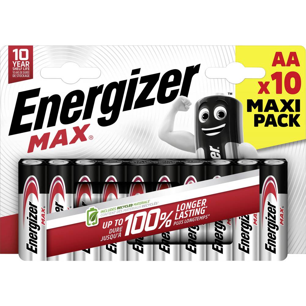 Energizer Max AA batterij (penlite) Alkaline 1.5 V 10 stuk(s)