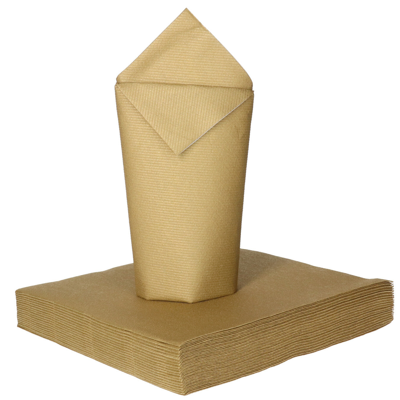 Givi Italia Feest servetten - 20x - goud - 3 laags - 33 x 33 cm -