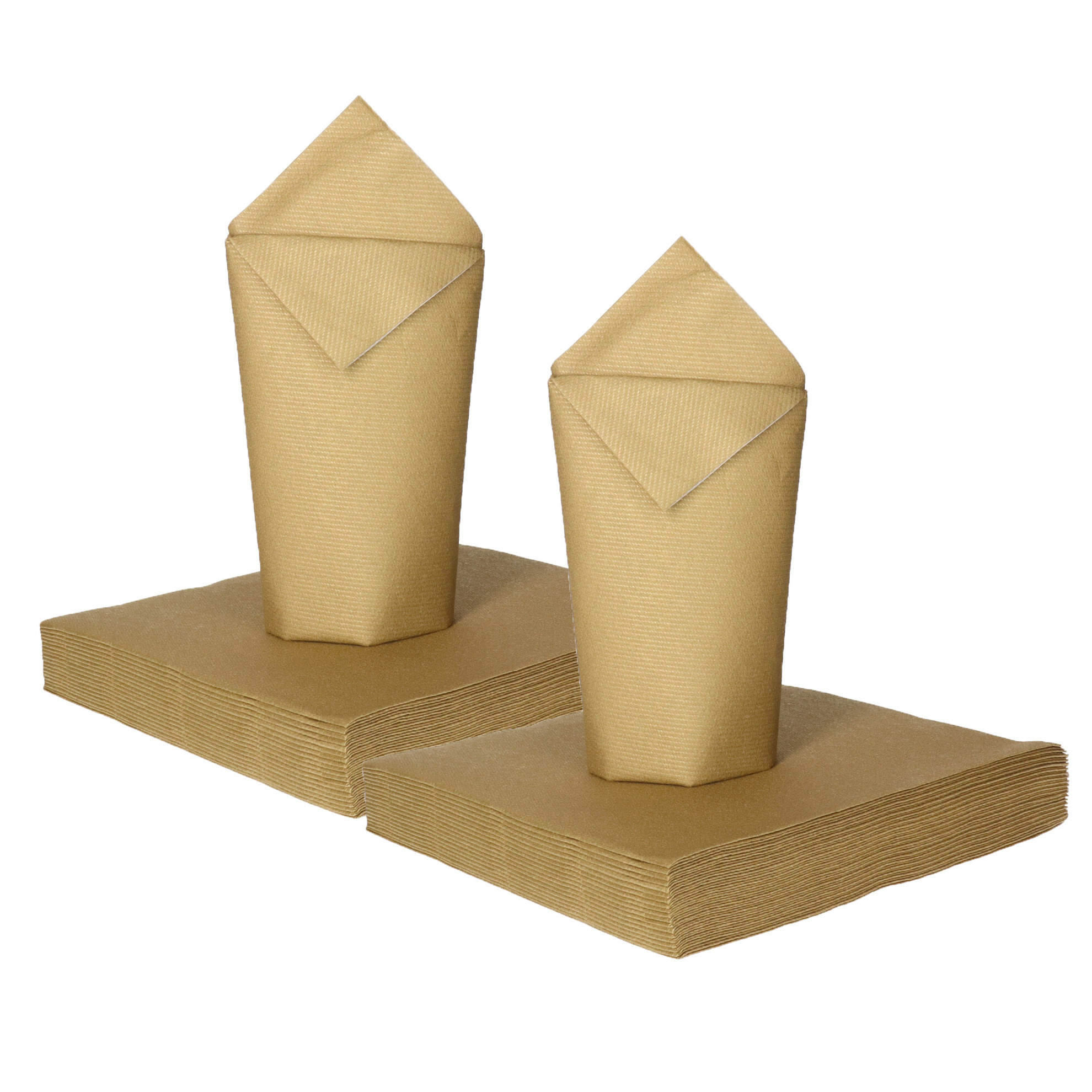 Givi Italia Feest servetten - 40x - goud - 3 laags - 33 x 33 cm -