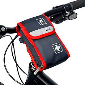 Velo fietstas, met vulling naar behoefte, 2 rekbare lusbanden, B 115 x D 40 x H 170 mm, nylon, blauw-rood