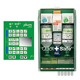 Plum QuickSafe Complete eerstehulpkit, oogspoeling/ampul, wondkompressen, wondreinigingsdoekjes, pleisters & brandwondengel
