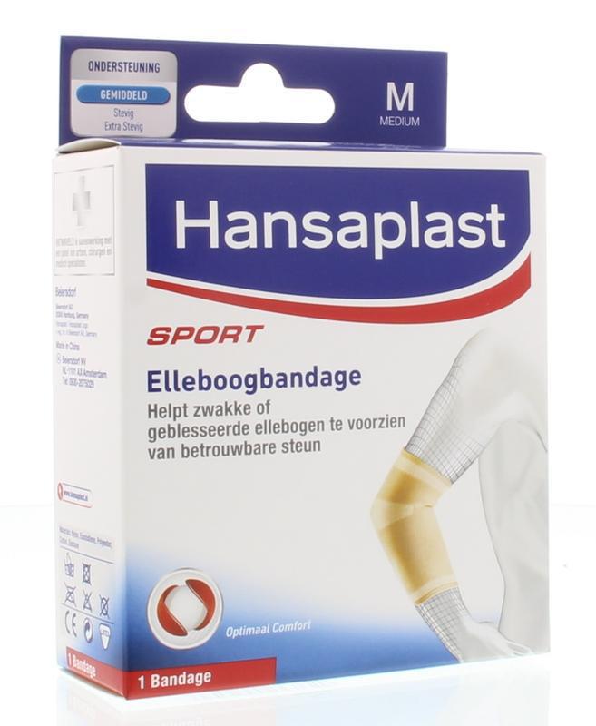 Hansaplast Sport elleboogbandage medium 1 stuk