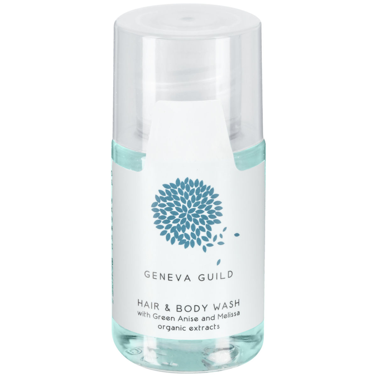 V-Touch Shampoo & Douchegel Geneva Guild; 20 ml; blauw; 400 stuk / verpakking