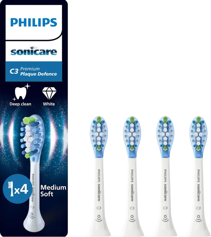 Philips Sonicare Premium Plaque Defense HX9044/87 Wit (4 stuks)