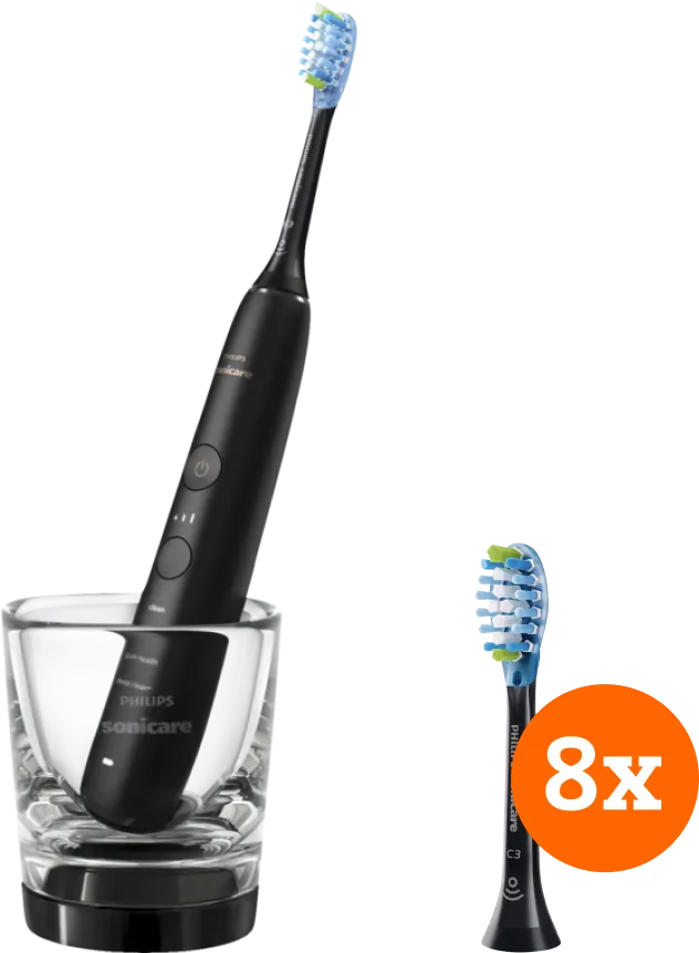 Philips DiamondClean 9000 HX9914/54 duopack + Premium Plaque Defense opzetborstels 8 stuks