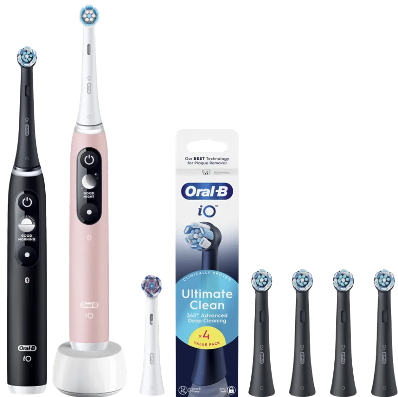 Oral-B iO Series 6N Duo Pack Zwart + Roze Value Pack
