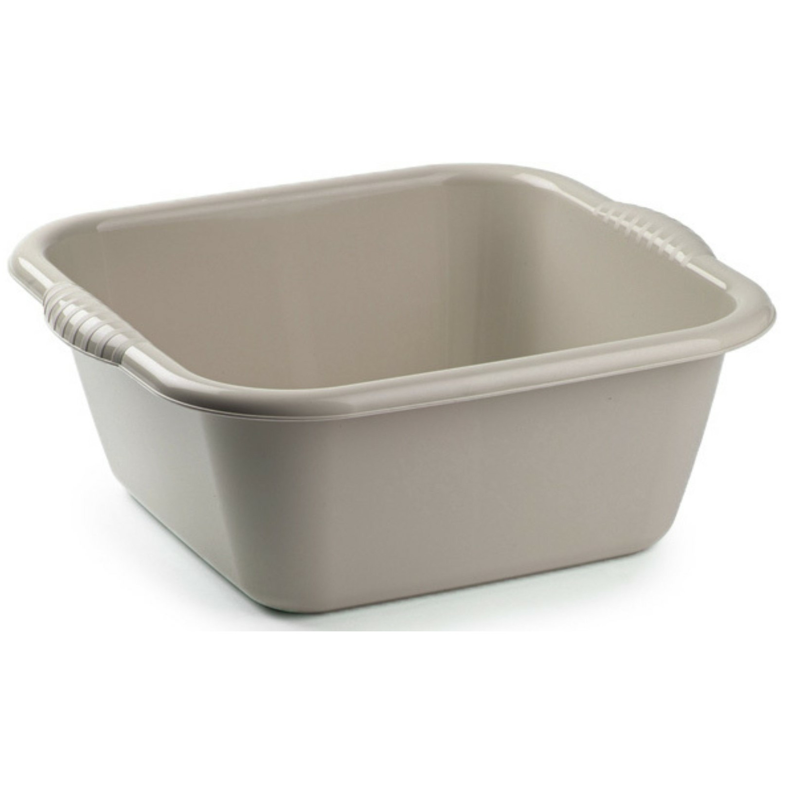 PlasticForte teiltje/afwasbak - vierkant - kunststof - 15 liter - x x 16 cm - Taupe -
