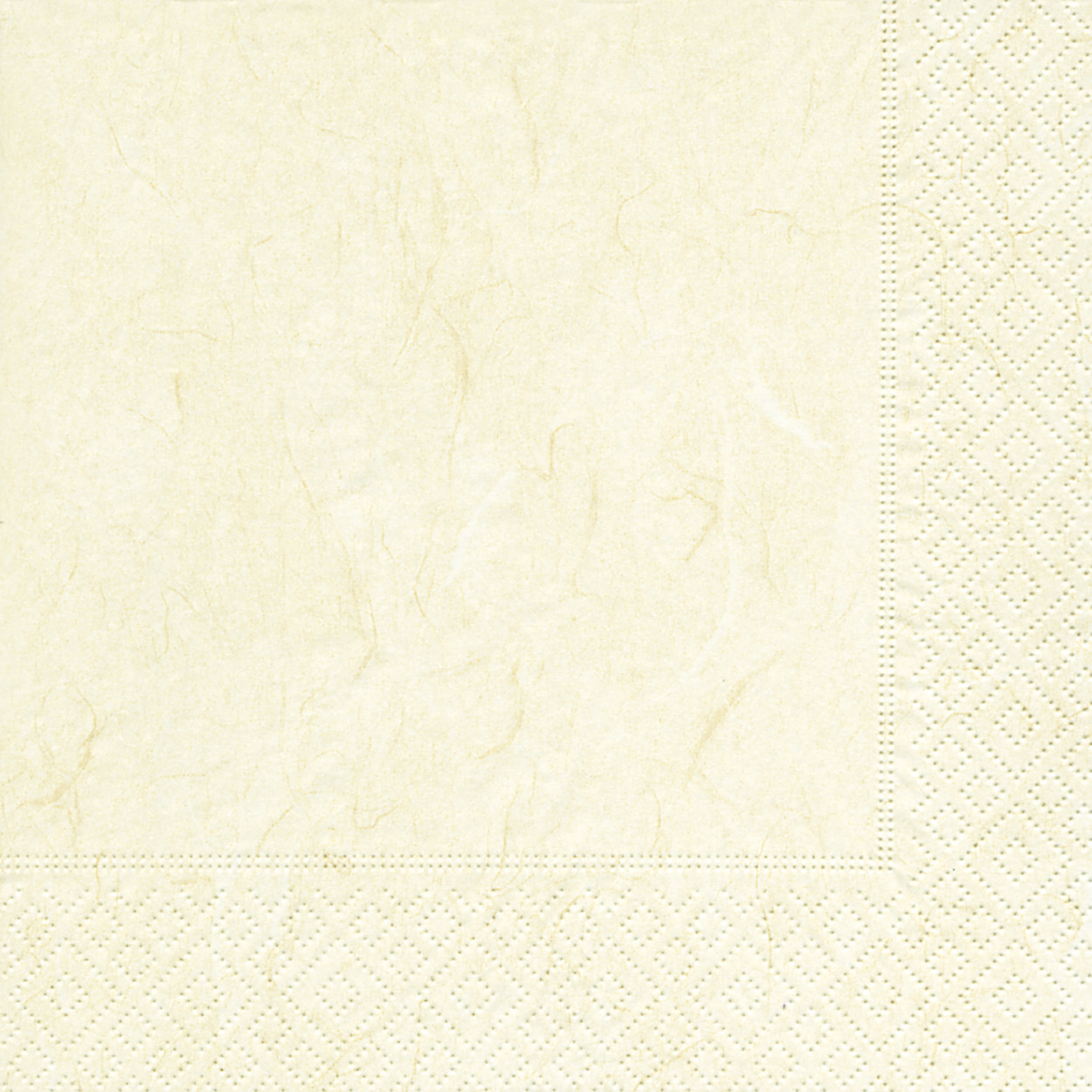 Paperdesign 60x luxe tafel diner/lunch servetten 33 x 33 cm creme wit melange 3-laags -