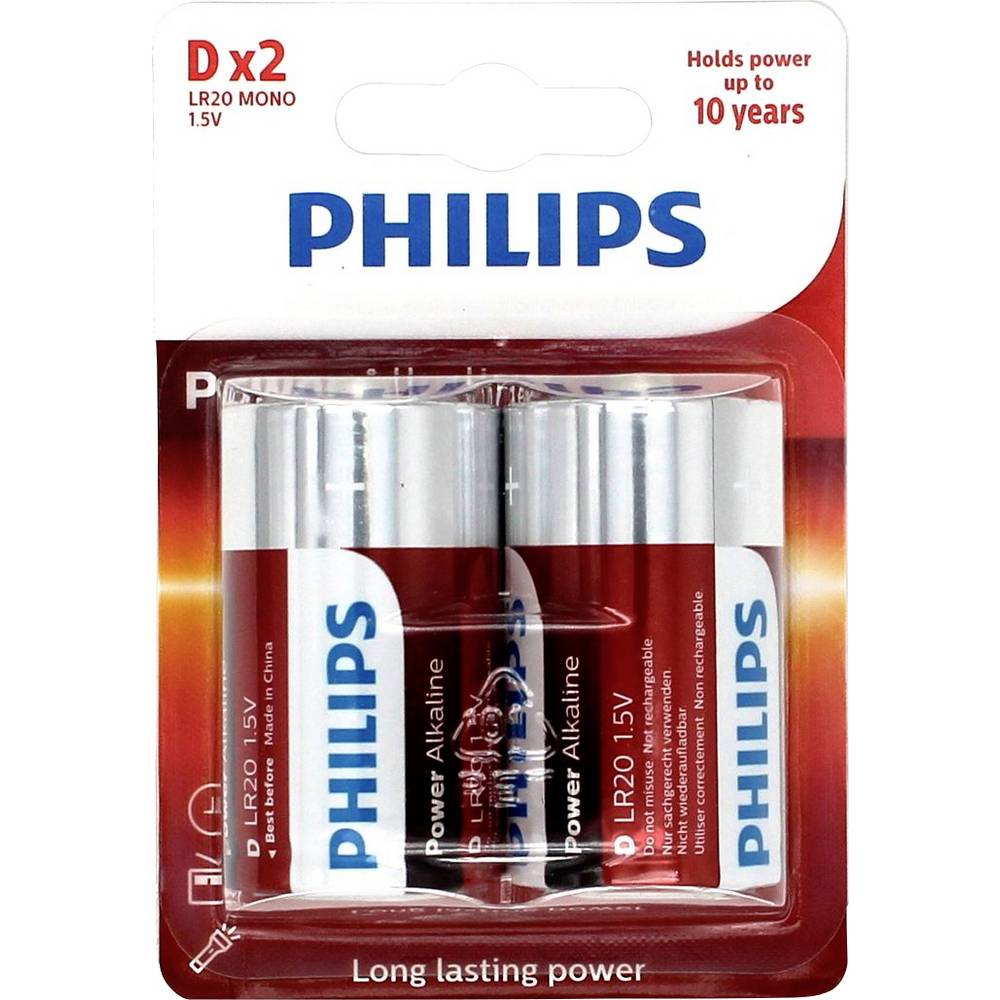 Philips Ultra LR20 D batterij (mono) Alkaline 1.5 V 2 stuk(s)