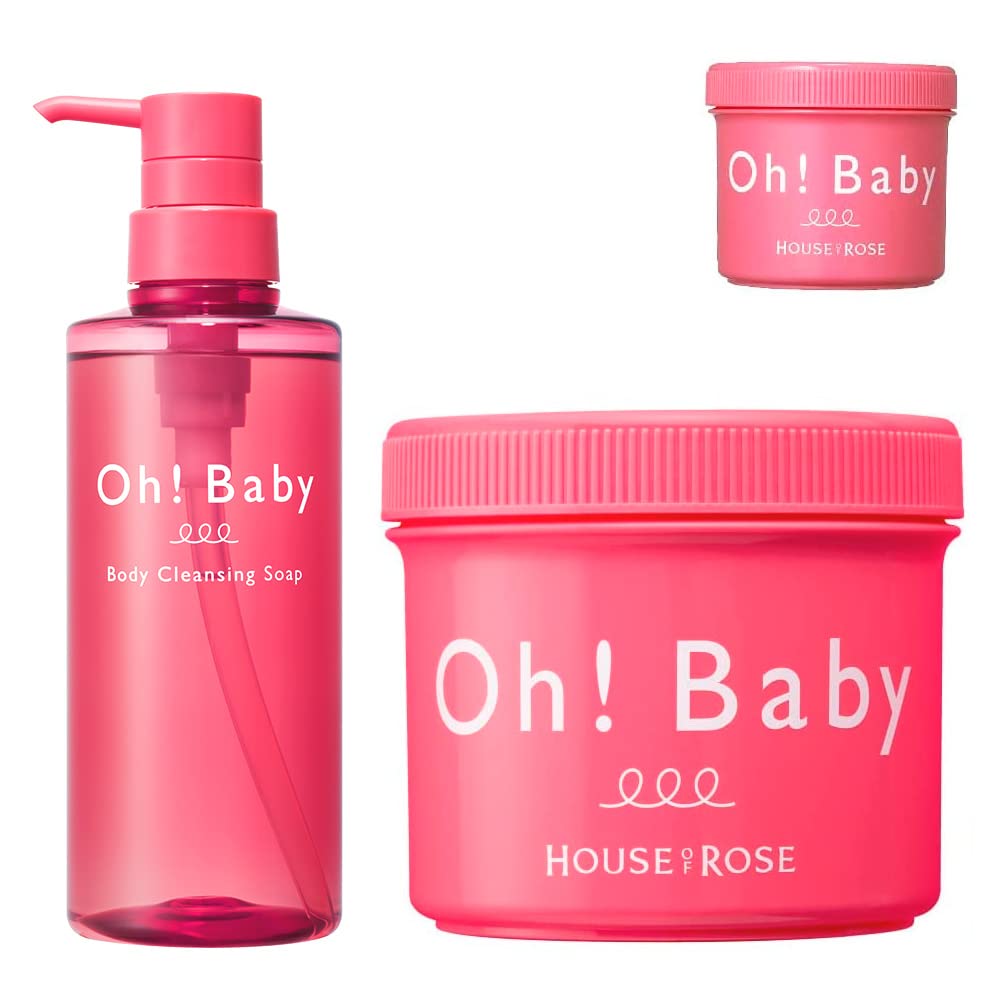 JAPAN ANIME BRIDGE House of Rose Smoother Mini Body Smoother Body Soap Set Body Scrub Butt Blackheads Horny Care Made in Japan Gift for Women Men [Body Included]