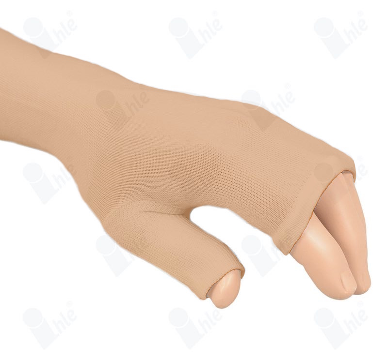Ihle Universele Undersleeve voor Polsbraces Universeel - Beige - Met Duimstuk