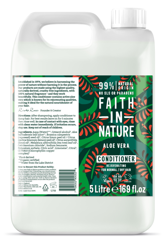 Faith In Nature Conditioner aloë vera navulverpakking 5lt