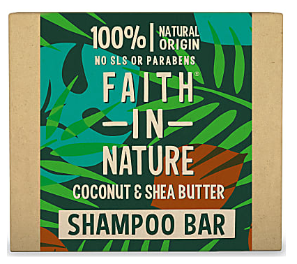 Faith In Nature Kokosnoot & sheaboter shampoo bar 85gr