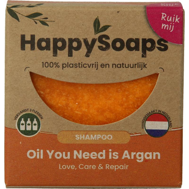 HappySoaps Shampoo bar oil you need argan 1st