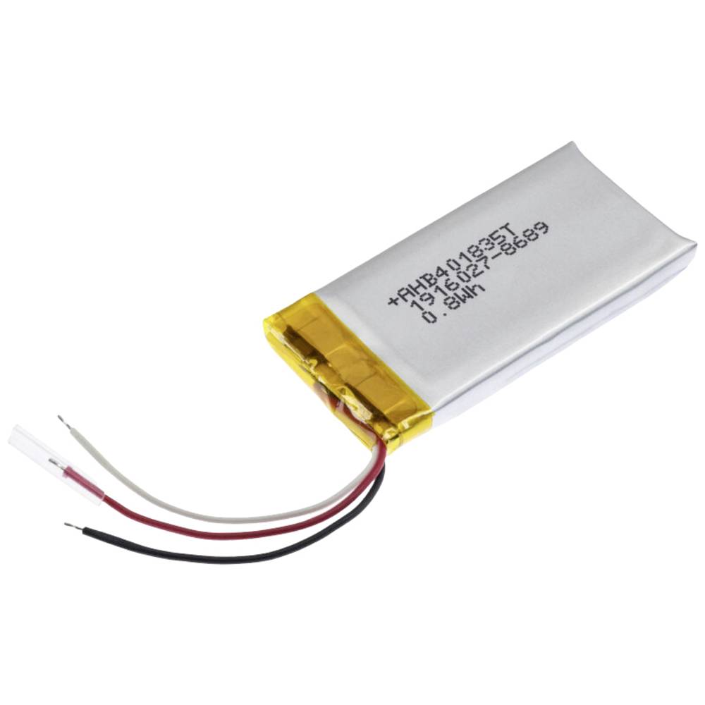 Renata ICP401835TPRT Speciale oplaadbare batterij Prismatisch Kabel LiPo 3.7 V 215 mAh
