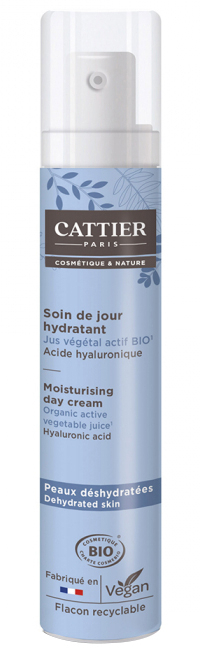 Cattier Moisturising Day Cream Hyaluronic Acid Dehydtrated Skin