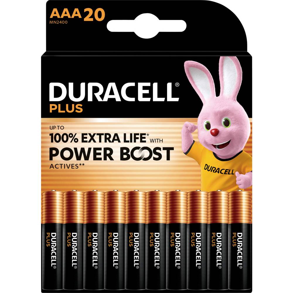 Duracell Plus Power Boost AAA batterij (potlood) Alkaline 1.5 V 20 stuk(s)