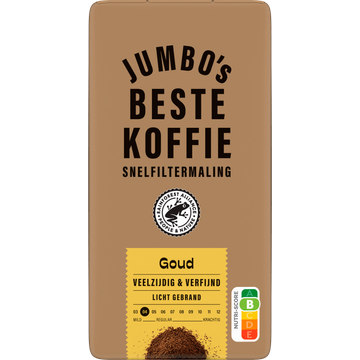 Jumbo's umbo's Beste Koffie Snelfiltermaling Goud 500 g