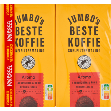 Jumbo's umbo's Beste Koffie Snelfiltermaling Aroma 2 x 500 g