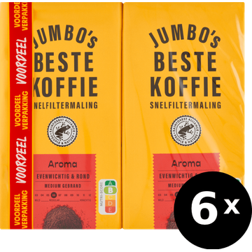 Jumbo's umbo's roodmerk filterkoffie 6 x 2 x 500g