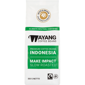 Wayang Coffee ayang Premium Coffee Beans Indonesia 500 g bij Jumbo