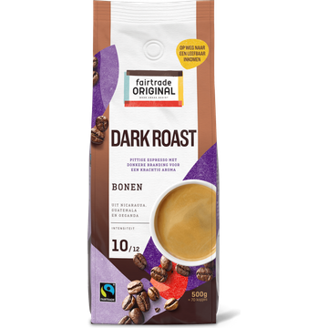 Fair trade airtrade Original Dark Roast Bonen 500g bij Jumbo