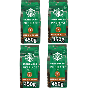 Starbucks tarbucks Pike Place Medium Roast koffiebonen 4 x 450 gram bij Jumbo