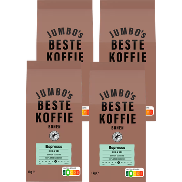Jumbo's umbo's Beste Koffiebonen Espresso 4 x 1 kg
