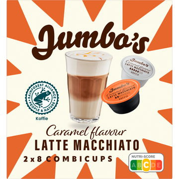 Jumbo's umbo's Latte Macchiato Caramel Koffiecups 2 x 8 Combicups