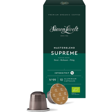 Simon Levelt imon Levelt Masterblend Supreme Gemalen Koffie in Capsules 10 Stuks 57 g bij Jumbo