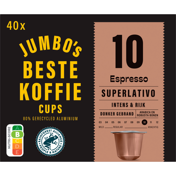 Jumbo's umbo's Espresso Superlativo Koffiecups 40 Stuks