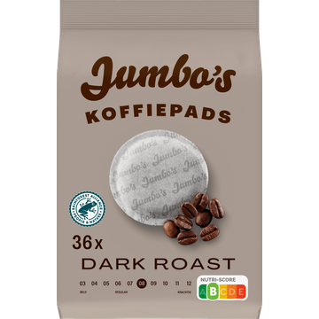 Jumbo's umbo's Koffiepads Dark Roast 36 Stuks