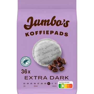 Jumbo's umbo's Koffiepads Extra Dark 36 Stuks