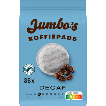 Jumbo's umbo's Koffiepads Decaf 36 Stuks