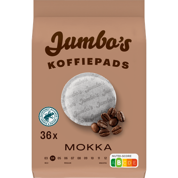 Jumbo's umbo's Koffiepads Mokka 36 Stuks