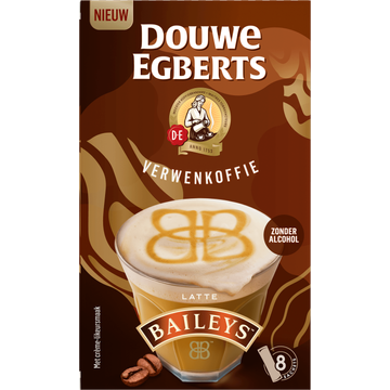 Douwe Egberts ouwe Egberts Verwenkoffie Latte Baileys 8 x 11,5 g bij Jumbo