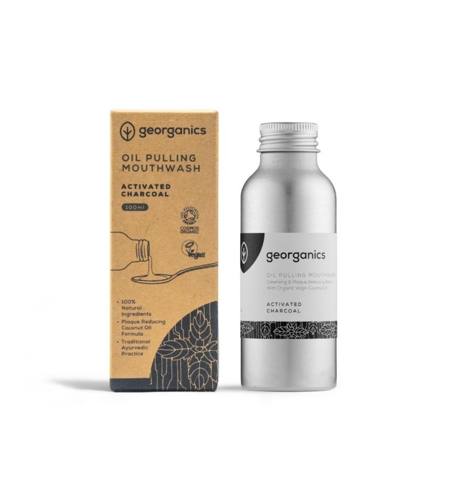 Georganics Oilpulling mouthwater activated charcoal