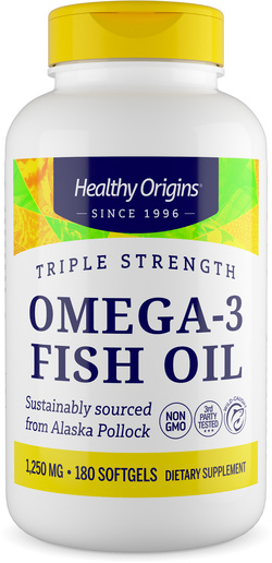 Healthy Origins Omega-3 Fish oil Triple Strength 180 softgels