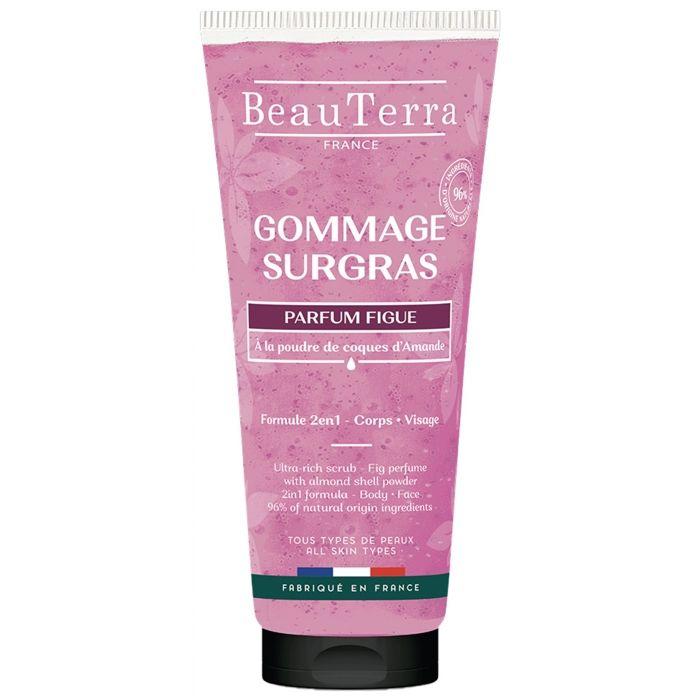 BINTI COMMERCE Gommage Surgras - BeauTerra - Figue - 200 ML - Exfoliation douce - Tous types de peau