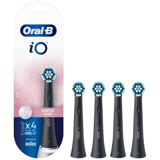 Oral-B iO Gentle Care Black opzetborstels - 4 stuks